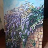 Tableau toile acrylique les Glycines