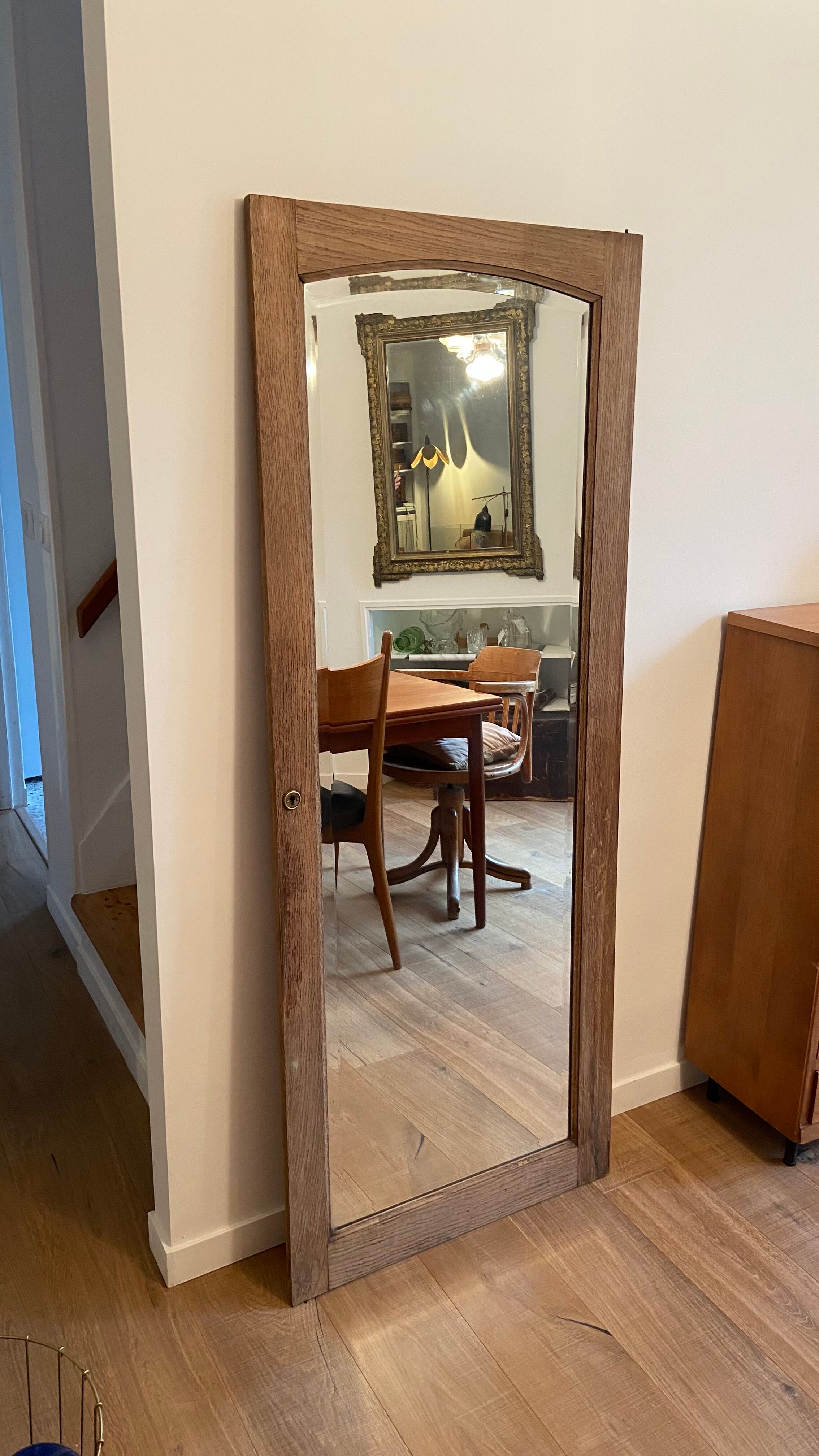 Beveled mirror 168 x 66 cm - 1950