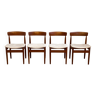 4 chaises en teck Farso Stolefabrik design danois