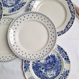 Vintage blue dinner plates