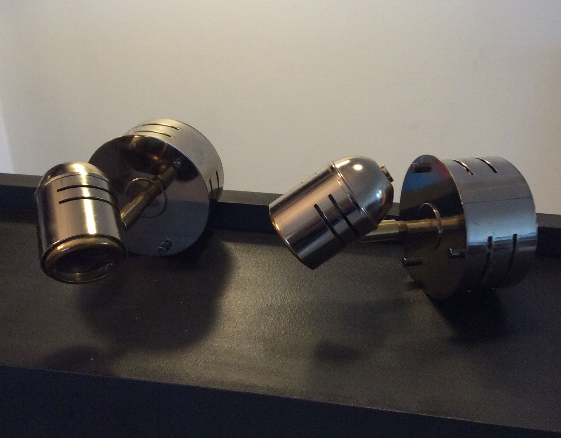 Pair of deknudt sconces in brass and chrome from the 70s