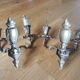 Pair of classic gold wall lamps