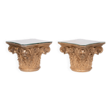 Corinthian capital side tables, 1970s
