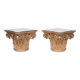Corinthian capital side tables, 1970s