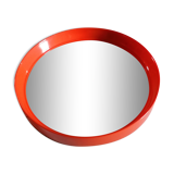 Vintage orange round wall mirror 60 70
