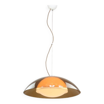 Lampe OVNI marron Space Age de Guzzini, années 1970