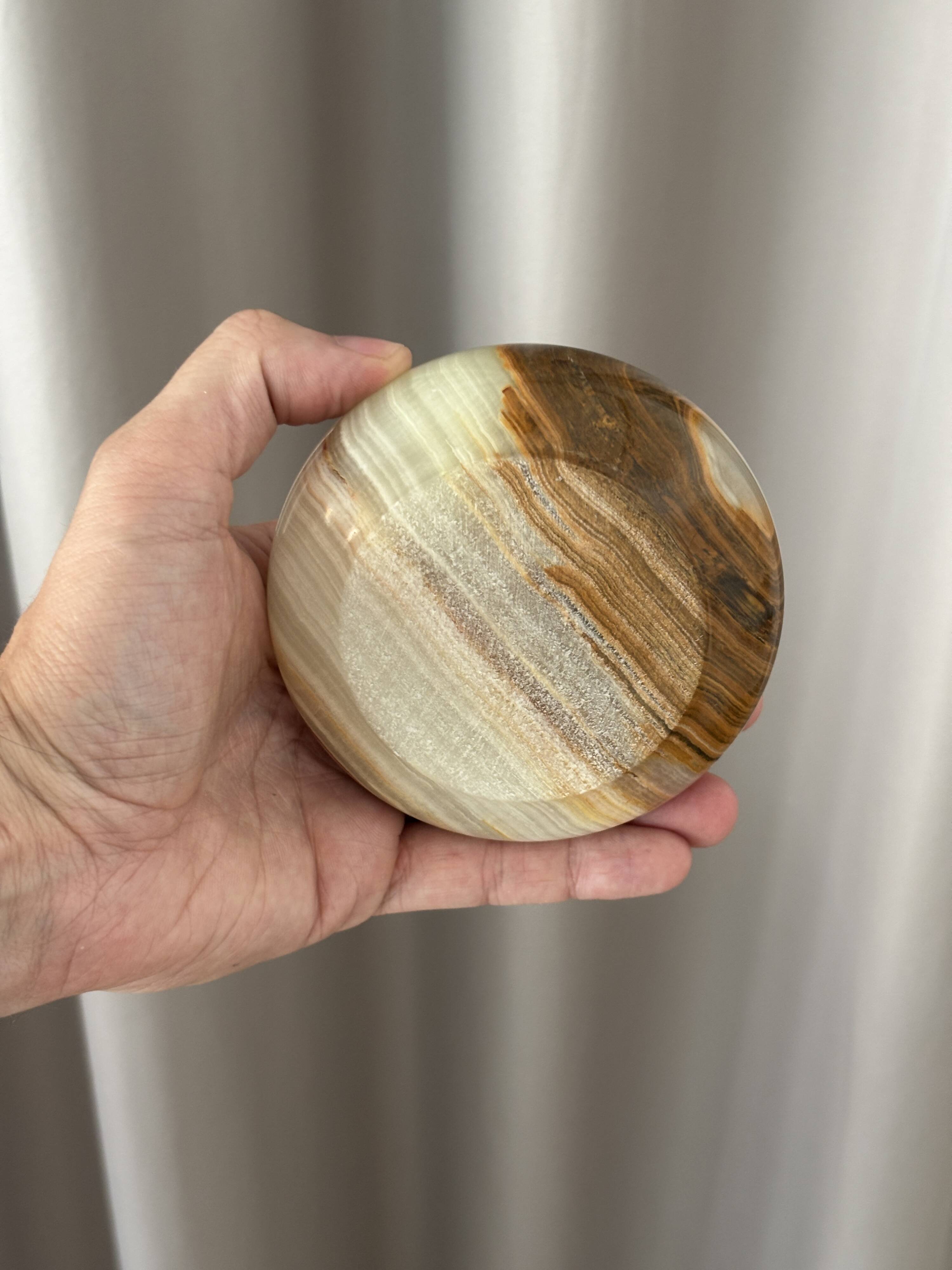 Pair of Vintage Italian Onyx Ashtrays / Catchall Dishes – 1970s