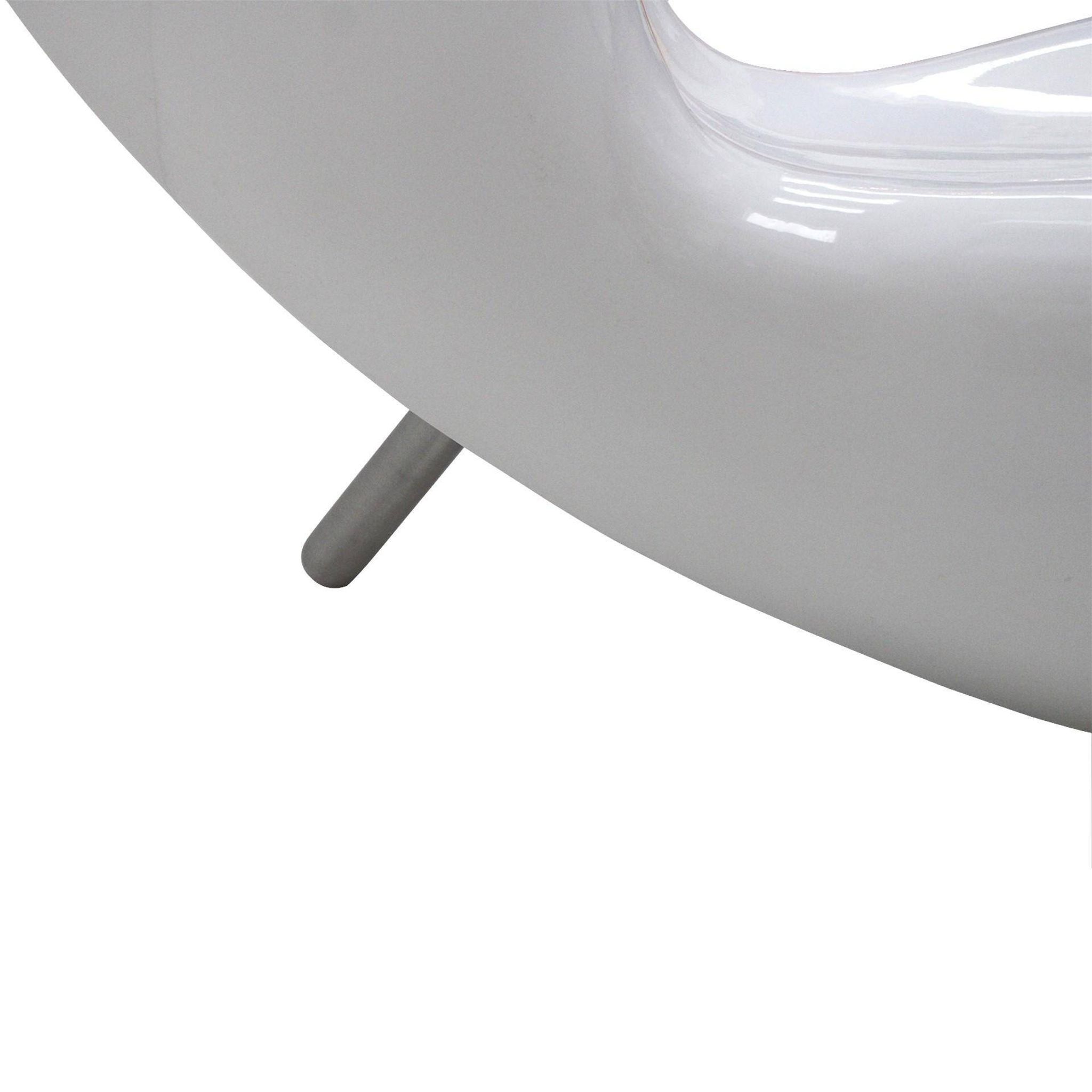 Chaise en feutre blanc moderne conçue par Marc Newson, Italie années 90.