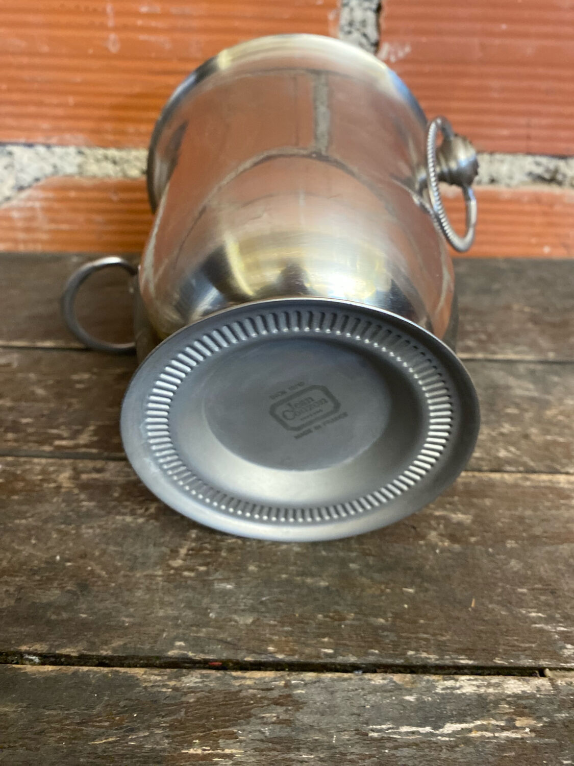 Vintage Ice Bucket Jean COUZON Stainless Steel France #D875