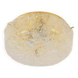 Plafonnier en verre de Murano Hillebrand en laiton, Allemagne, années 1970