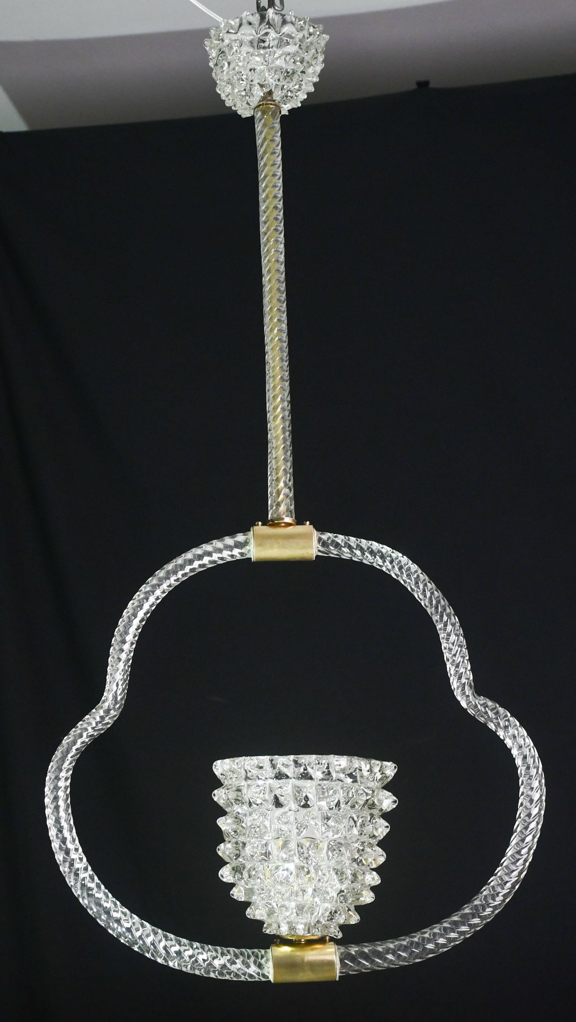 Extraordinary Clear Rostrato Murano Glass Chandelier by Barovier & Toso, 19