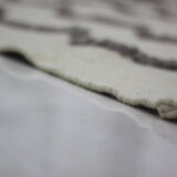 Handmade beige wool carpet 190x125cm