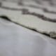 Handmade beige wool carpet 190x125cm
