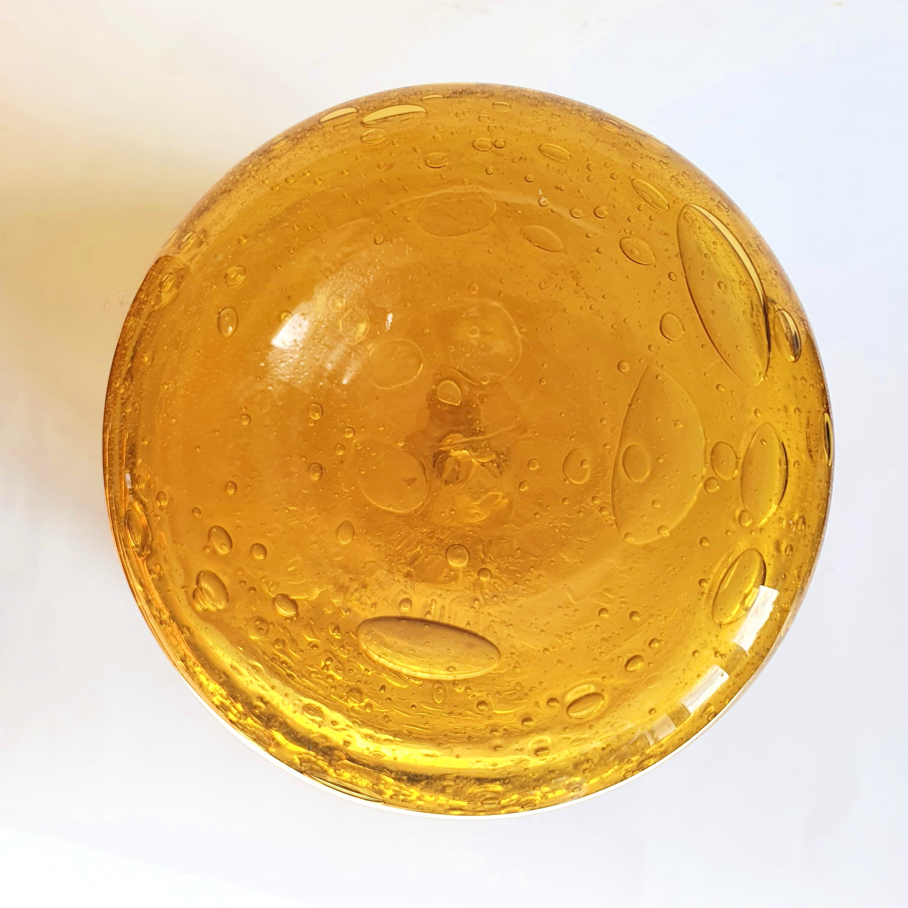 Biot blown glass decanter