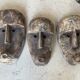 Large Timor mask in patinated wood H:50cm (1)