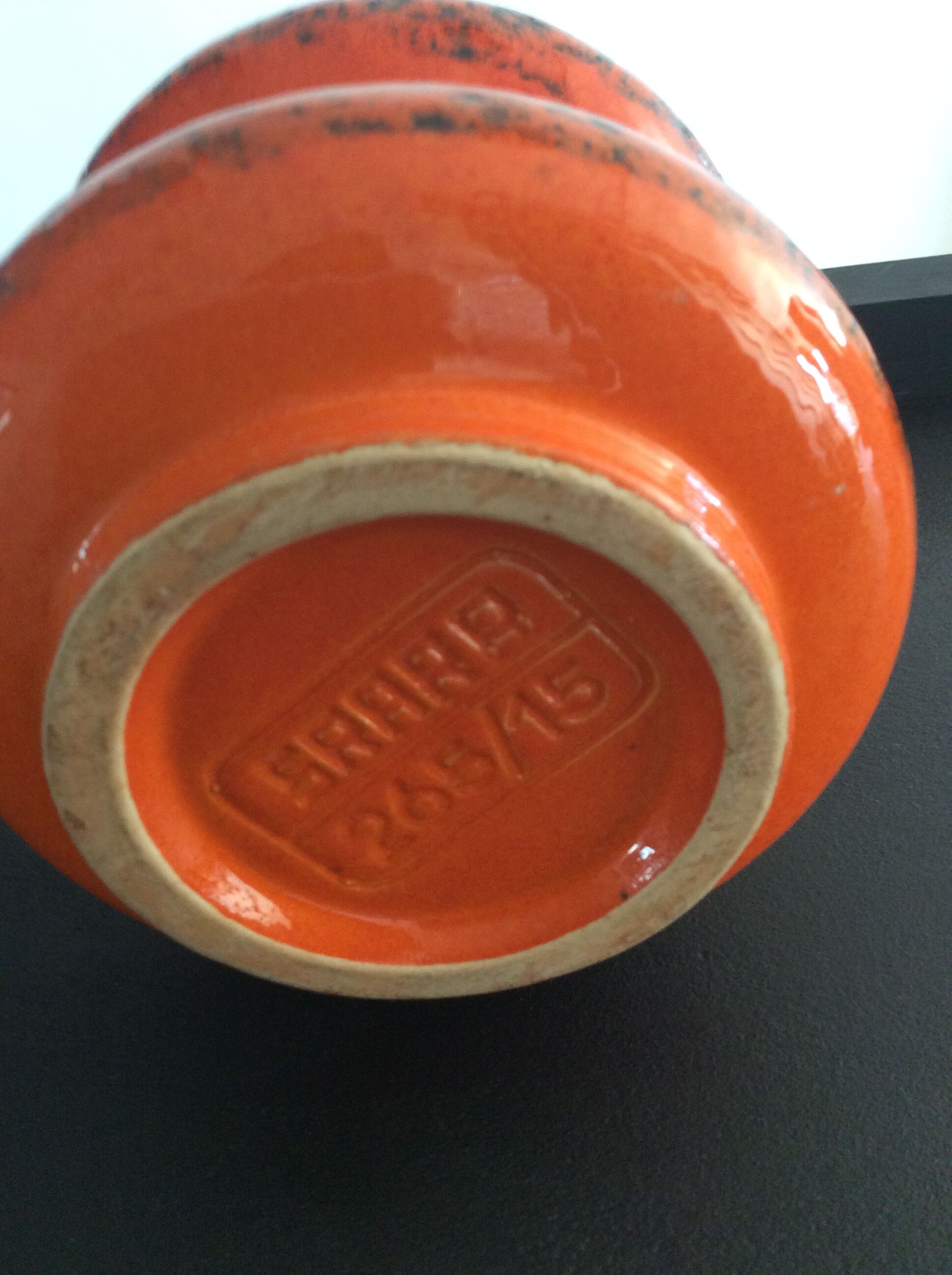 Scandinavian vase from the 60s in glazed ceramic