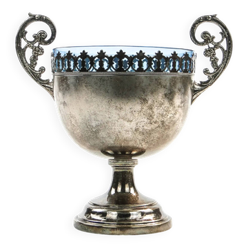 Sugar bowl, Art Nouveau, silver-plated brass, WMF, Germany, 1900s