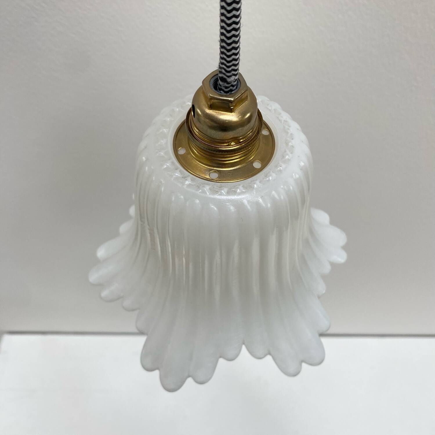 Pair of vintage tulip portable lamps