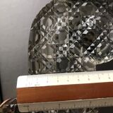 Double-encrier époque victorienne 1890’s en cristal et laiton