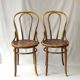 2 bistro chairs sitting wood flowers type 18 Wood- curved