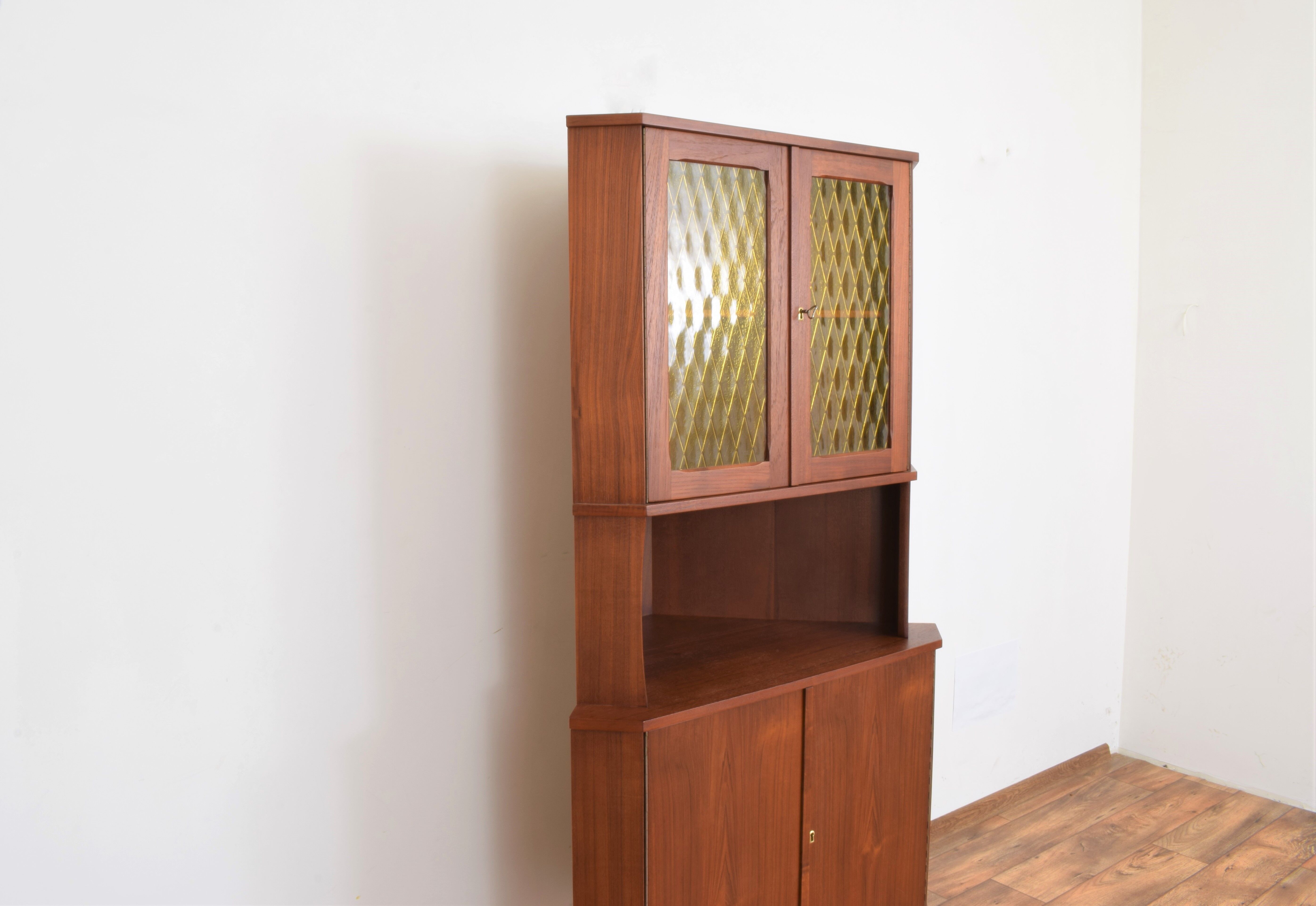 Danish teak corner cabinet