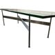 Vintage chrome coffee table / coffee table with glass
