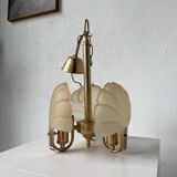 Shell and brass chandelier from the 70s