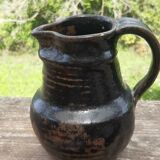 Pichet terre cuite vernissée France années 80