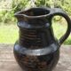 Glazed terracotta pitcher, France, 1980s