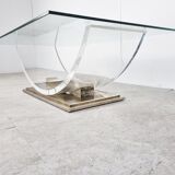 Lucite arch coffee table by Belgochrom