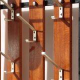 Vestiaire d’entrée vintage – Meuble à patères, miroir et rangements