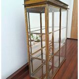 Vintage Mid Century Handmade Brass Wall Vitrine