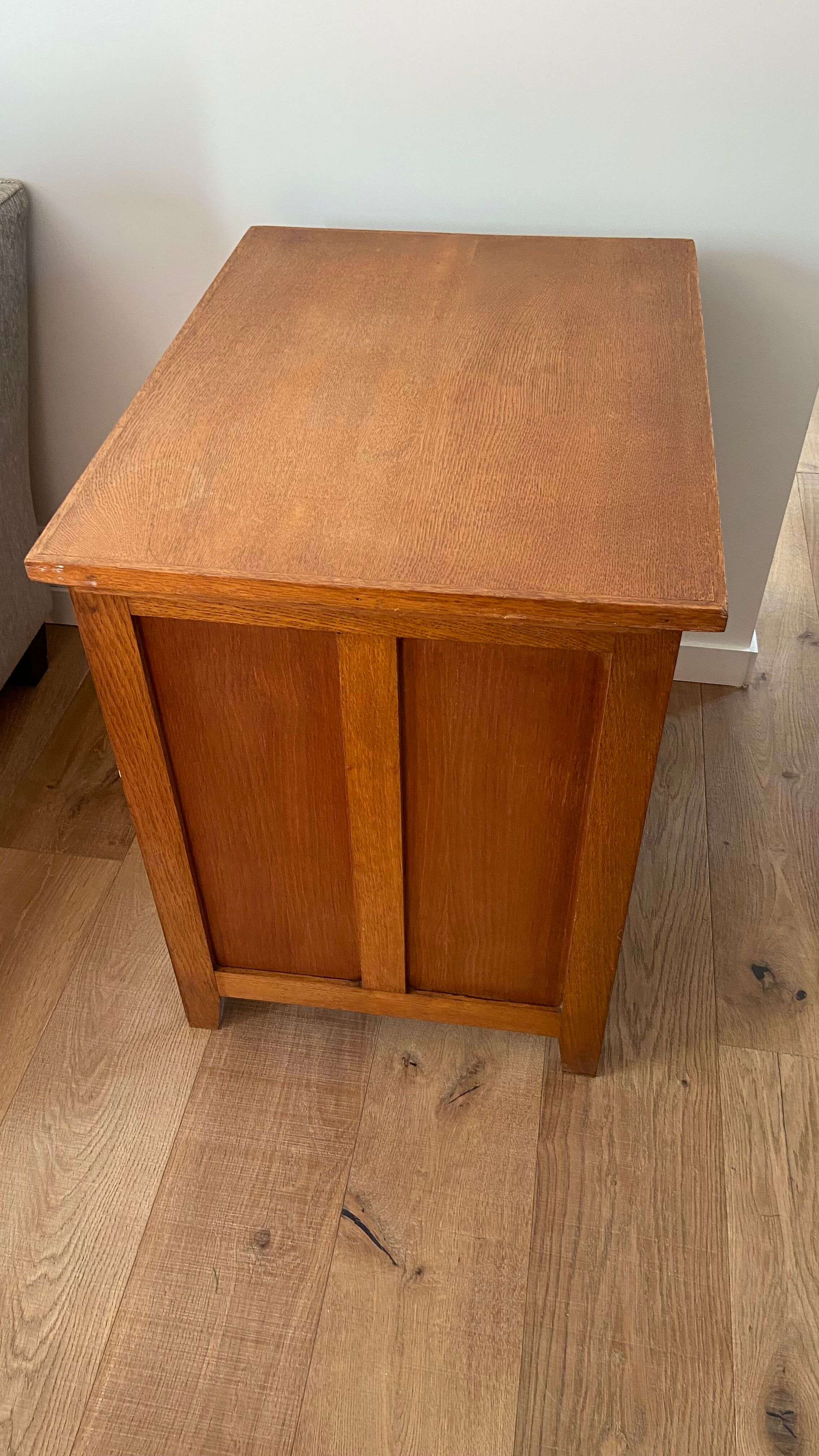 1950s vintage children's desk in light oak