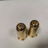 Salt and pepper set in 24 carat gold plating