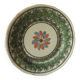 Earthenware plate from forges leseaux cul noir sponge decoration late 19th century
