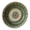 Earthenware plate from forges leseaux cul noir sponge decoration late 19th century