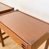 Pair of Scandinavian wooden bedside tables, 1960s