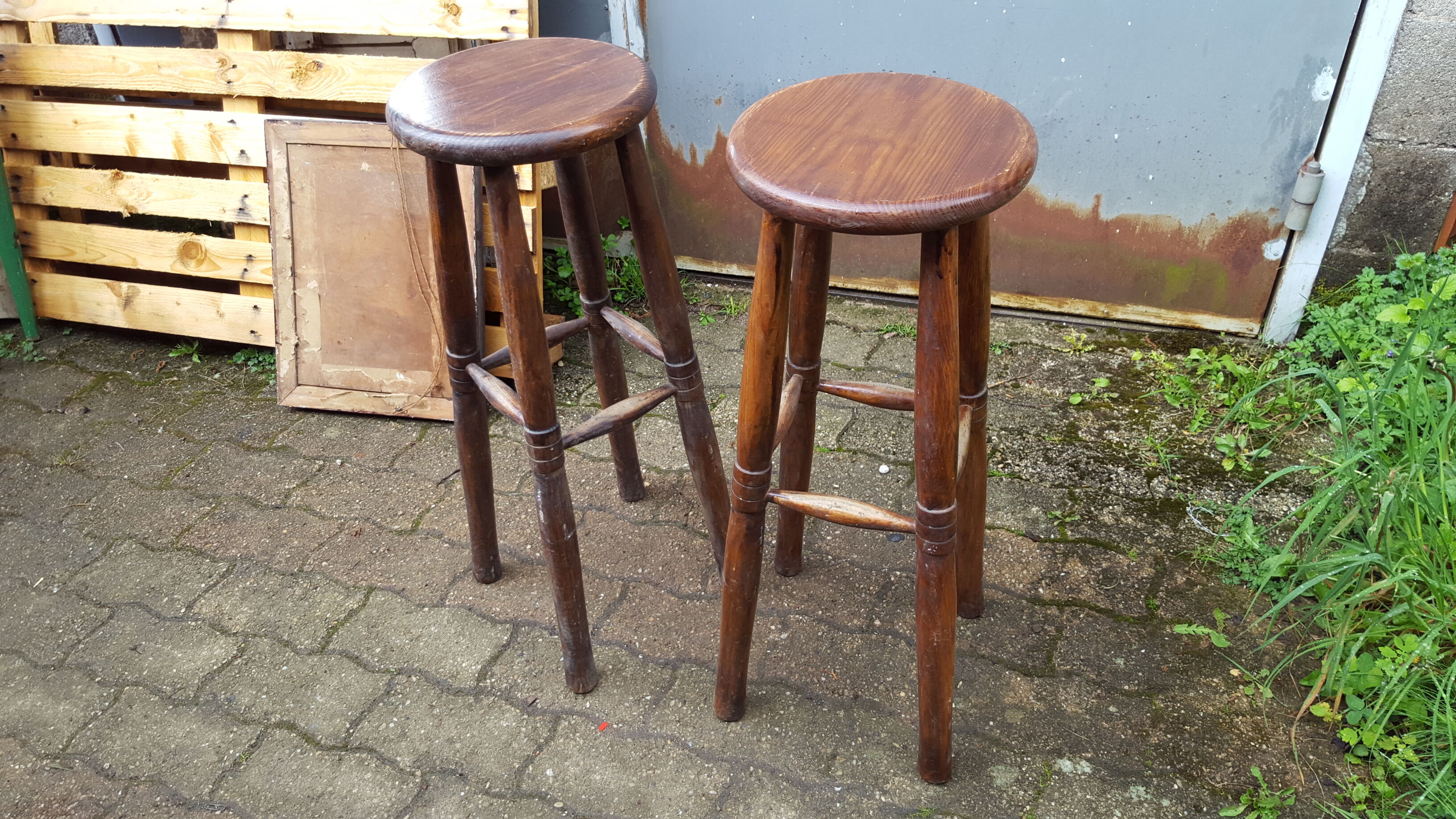 Paire de tabourets de bar vintage