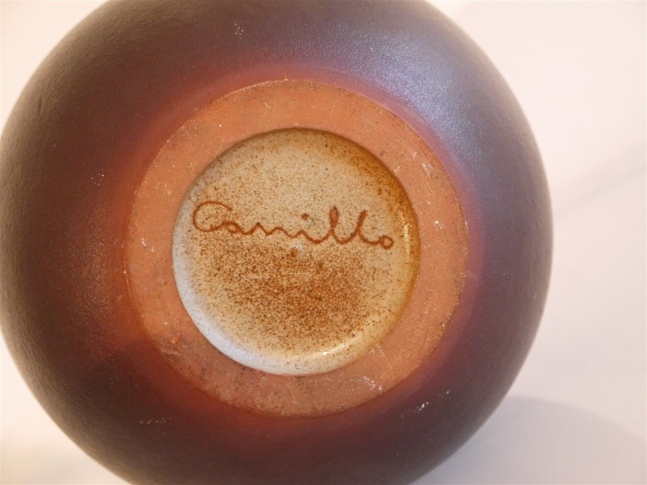 Vintage ceramic ball vase by Joan Carillo 1970