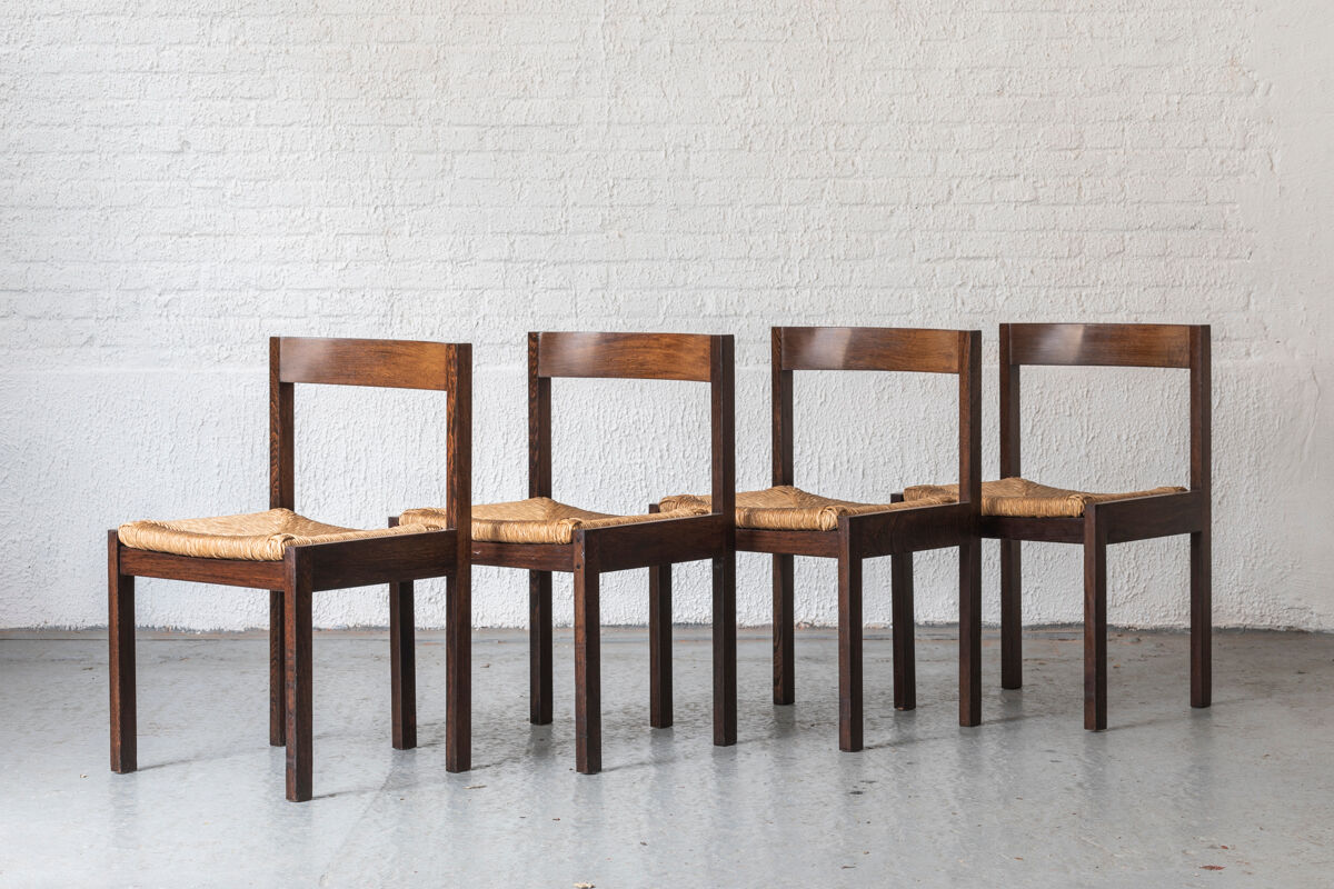 Set of 4 dining chairs by Gerard Geytenbeek for AZS Furniture, Dutch design 1960’s
