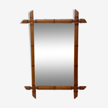 Miroir en bois façon bambou 54X41