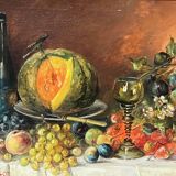 Jules Félix RAGOT (1835-1912) “Still life with fruit”.