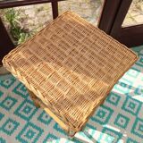 Rattan side table
