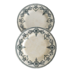 Two flat plates iron earth opaque porcelain by Gien Malmaison
