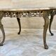 Brass and marble coffee table