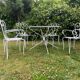 Old wrought iron garden furniture from the 1950s