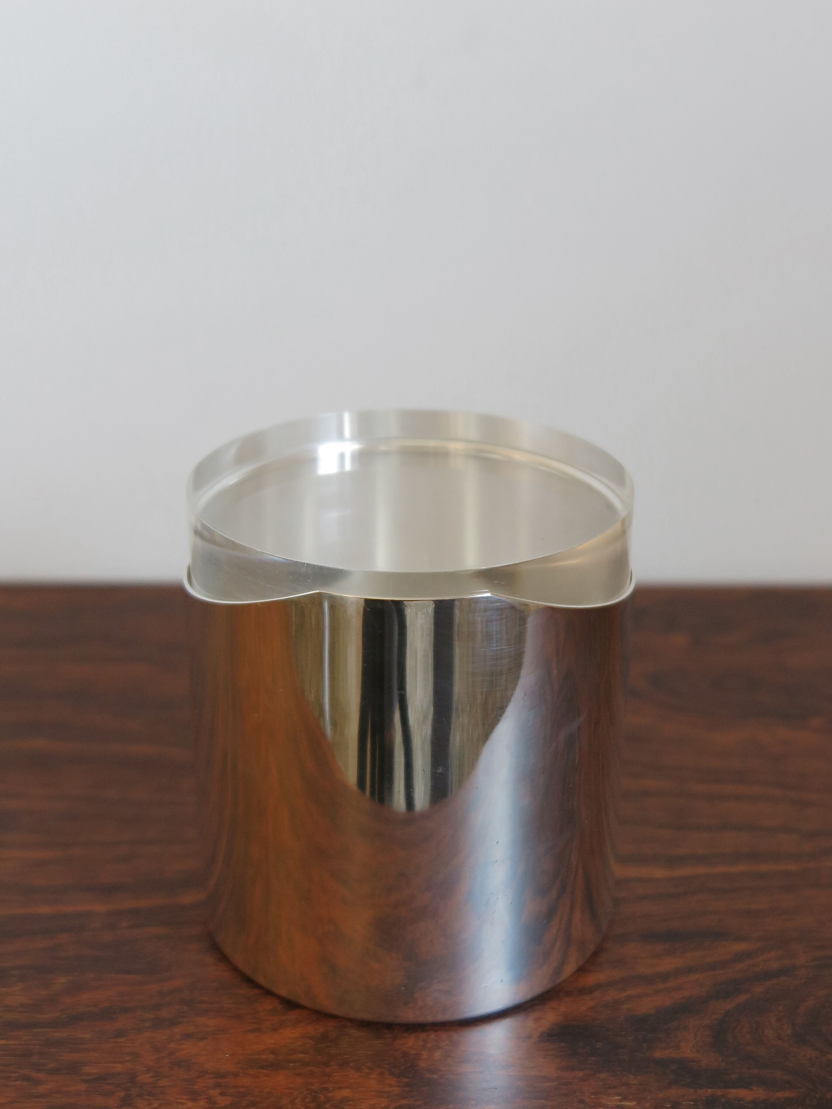Italian silver plate and plexiglass box by Lino Sabattini, 1960s