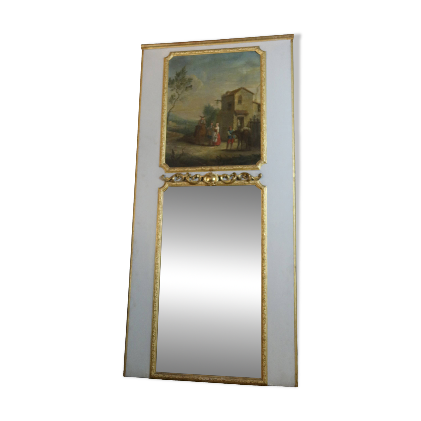 19th century trumeau mirror