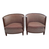 Paire fauteuils club Art déco, années 30