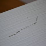 Set of 4 vintage metal and wood chairs from the 1990s.